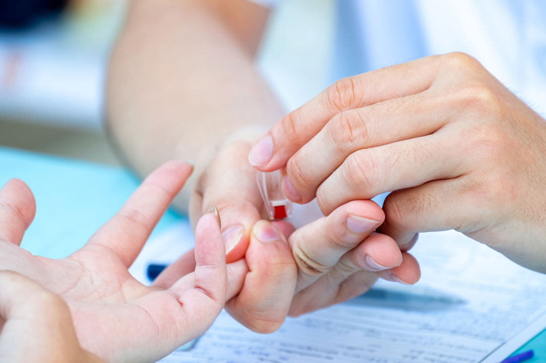 Blutabnahme zur Durchführung von Bluttests